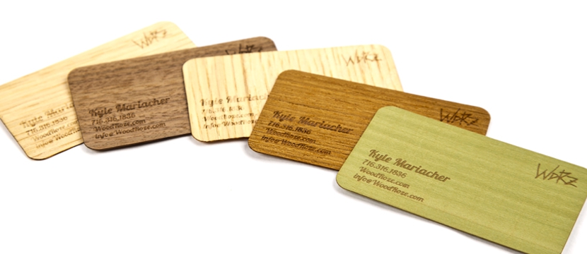 Laser Cut Wooden Business Cards